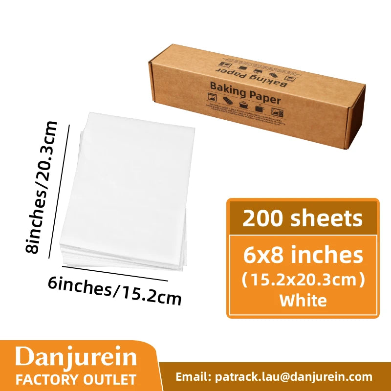 Parchment Paper Baking Paper 4"6"8"9"10"12" Precut Non-Stick Grilling Food Packaging Oven Air Fryer Steaming Bread Cake Cookie