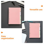 6Sets Colorful Plastic Binder Dividers with Tabs for Loose Leaf Notebooks Lever Arch Files Office School Home Organization