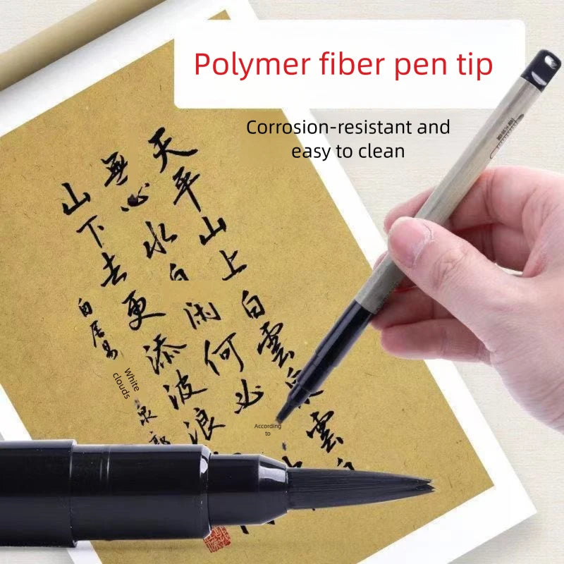 Weasel Hair Small Chinese Calligraphy Brush Soft Tip Stylus for Student Writing Drawing Art Craft
