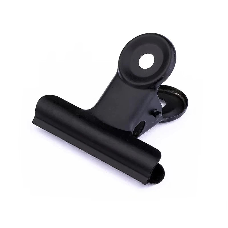 10-Pack Black Metal Paper Clip Office Stationery Small Book Fixing Clip Sketching Board Clip Household Supplies