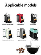 Reusable Aluminum Coffee Capsules Compatible with Nespresso Vertuo Machine - Durable Coffee Pod Shells for Espresso Lovers