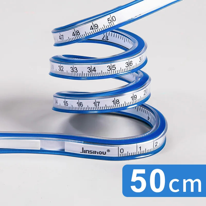 Flexible Curve Ruler Sewing Soft Rulers Drafting Drawing Tool Serpentine Plastic School Office Supplies 30cm 40cm 50cm 60cm