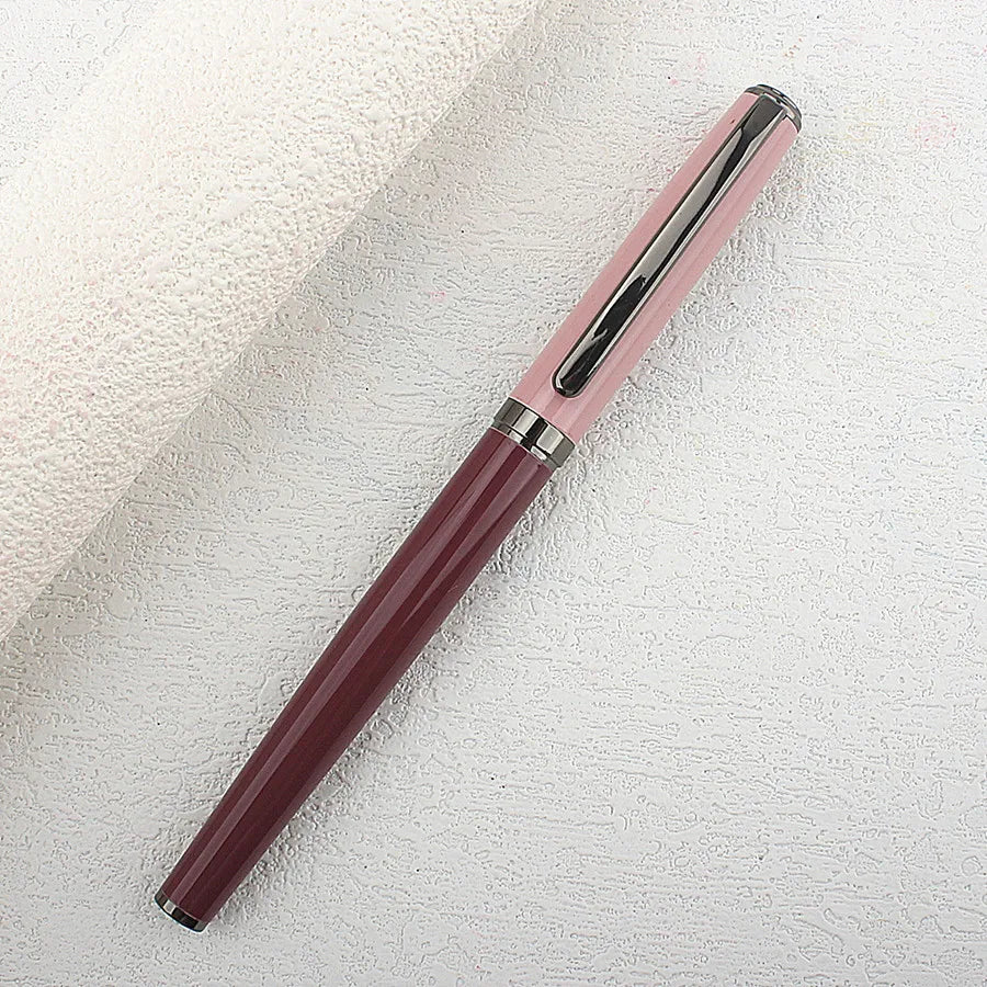 High Quality for Writing Fountain Pen 0.38mm EF Nib Stainless Steel Metal Inking Pen for Writing Signing Pen