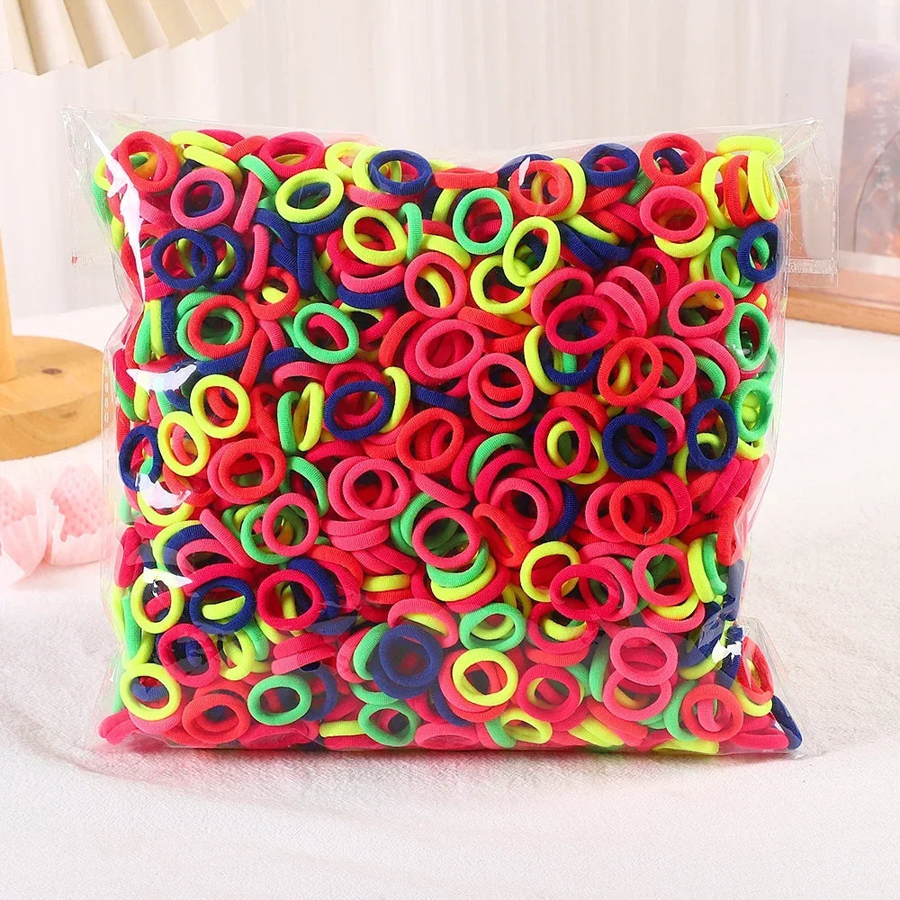 50/300/500 pcs Girls Colorful Elastic Hair Bands Ponytail Hold Hair Tie Rubber Bands Scrunchie Hair Accessories Bands for Girls