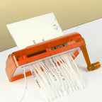 Mini Manual Paper Shredder Transparent Hand Crank Document Destroyer ABS Non-slip Base Documents Paper Cutting Tool Home