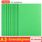 A3 MixColor Cardstock Paper Business Card Cardboard DIY Gifts Card Scrapbook Materials Drawing Card Art Supplie 10/20Sheets 230G