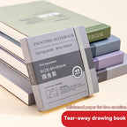 40sheet Tearable Drawing Notebook Sketchbook Handbook 250gsm Paper Mini Book for Watercolor Acrylic Marker Pen Gouache