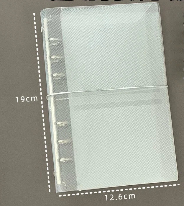M5 A7 A6 Diagonal PP Three Fold PP Loose Leaf notebook Cover Mini Portable Sticker Small Card Photo Storage Ledger