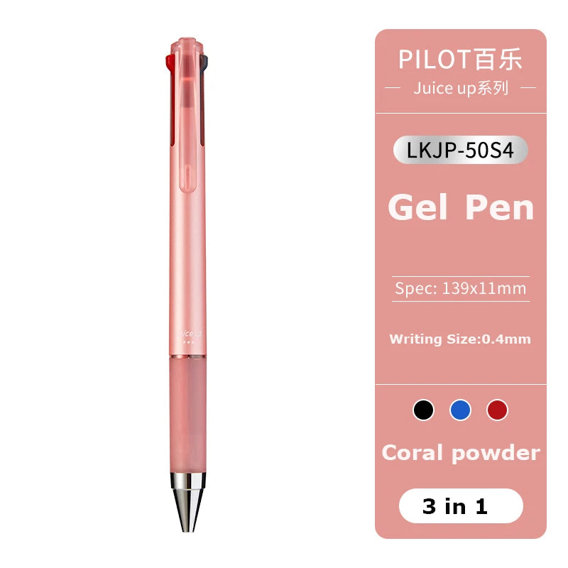 Japan Pilot Modular Pen Juice Up 3/4 Color 0.4mm Ultra-fine Gel Pens, Water-base Smooth Writing Versatile Stationery Aacsesories