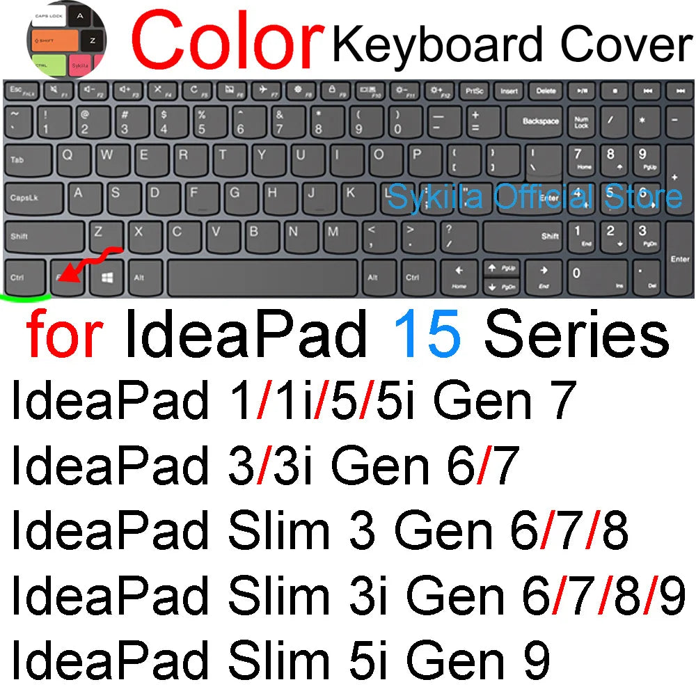 Keyboard Cover for Lenovo IdeaPad 15 3 Slim 3i 3x 5 5a 5i 1 1i 15AGP11 15AHP11 15IPH11 15IWC11 Silicone Protector Skin Case 11