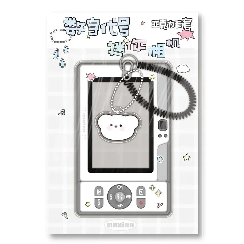 Kawaii 3 inch Acrylic Mobile Shape Kpop Photocard Holder Photo Card Holder Bag Pendant School Stationery