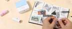 Thermal Mini Printer, Portable Inkless Sticker Maker,Bluetooth Free Cut Small Pocket Printer for Children DIY 57mm Photo Print