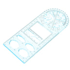 Students Plastic Drawing Rulers Set Multifunctional Geometric Drafting Templates for School Mathematics Drawing Tools