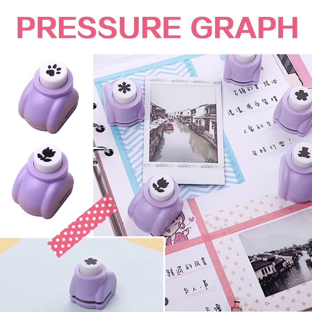 Embossing Punching Device,Hole Punch Mini Paper Shaper Cutter,Multi Patterns Paper Crafts Puncher Set For DIY Scrapbooks