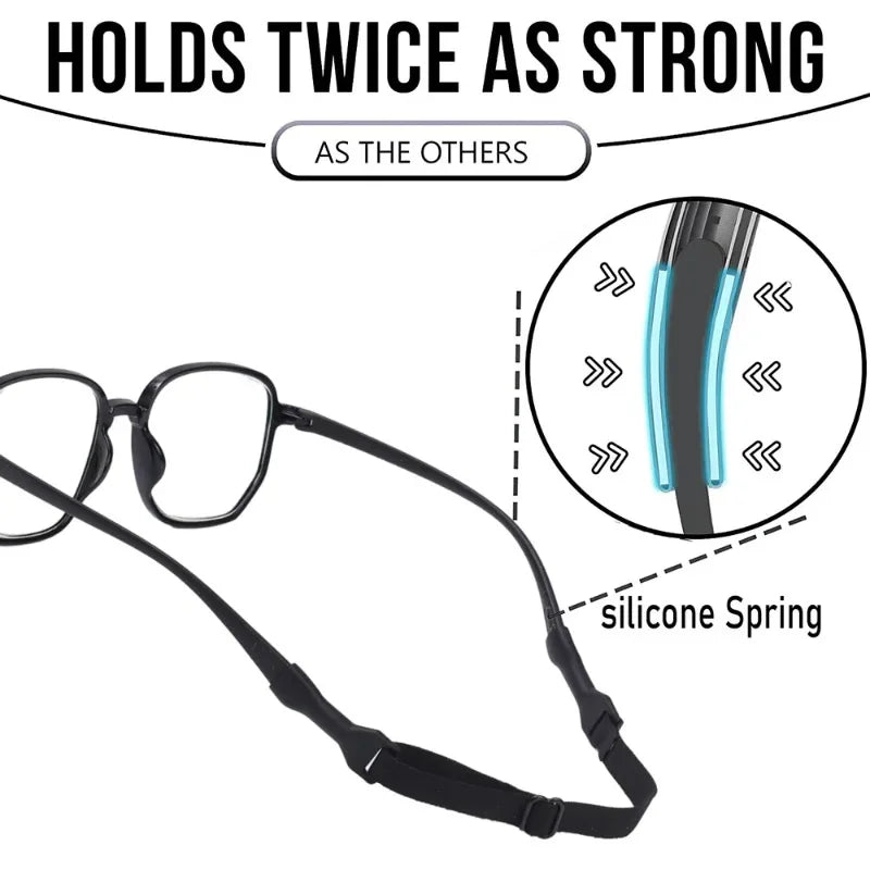 1/5pcs Change Size Sport Eyewear Strap Non Slip Anti Drop Fixer Glasses Cord Elastic Silicone Rope for Kid Adults Glasses Strap