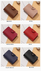 Business Card Holder Anti-theft ID Credit Card Holder Fashion Women's 24 Cards Slim PU Leather Pocket Case Coin Purse Wallet