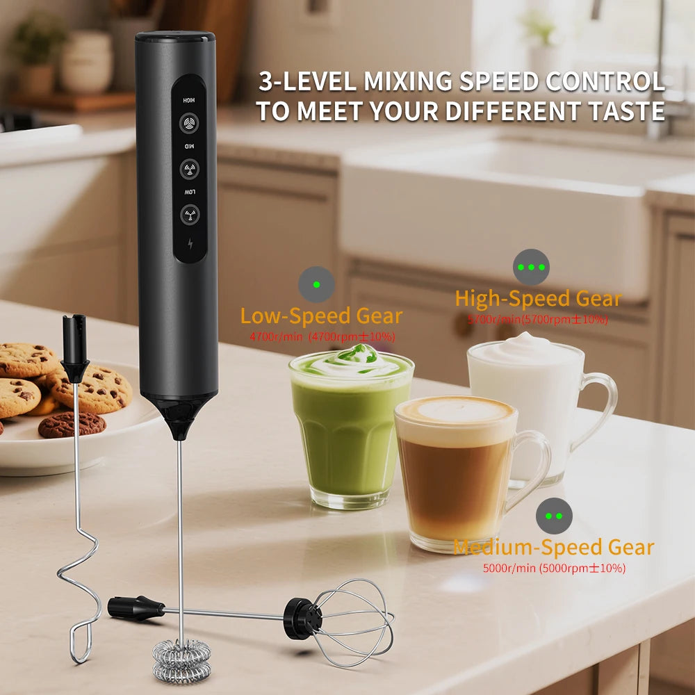 Wireless Electric Mini Milk Frother Coffee Whisk Portable Egg Beater Blender Kitchen Cooking Stirrer Cappuccino Coffee Maker