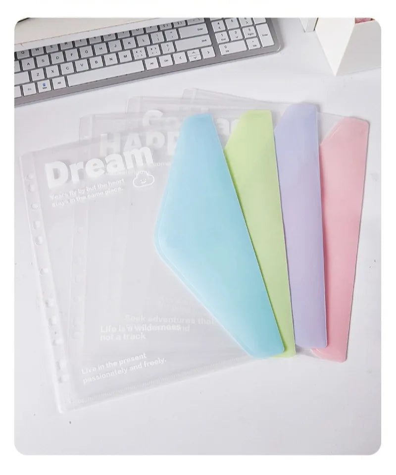 A4 Expanding File Folder with 4 Detachable Inner Pockets 3-Hole Binder for School Office Document Organizer Supplies Stationery