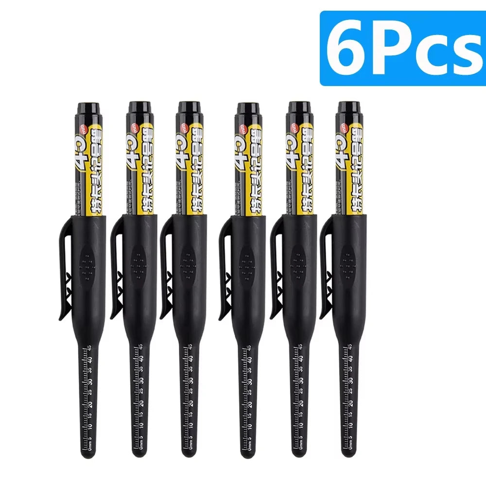 45mm Deep Hole Long Nib Head Markers Deep Drill Hole Long Nib Scriber Multifunction Mechanical Carpentry Colorful Marker Pen