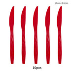 Rose Gold Disposable Knife Fork Spoon Cutlery Set Disposable Tableware Birthday Party Decorations Wedding Baby Shower Supplies