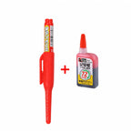 1-6Pcs 45mm Waterproof Long Head Nib Deep Hole Markers Pen Tile Carpenter Pen Multi-purpose for Woodworking Black/Blue/Red Ink