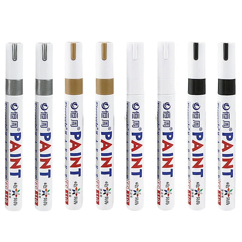 1/3/6/12 Colors Permanent Paint Marker White/Gold/silver Markers for Car Tire Tread Rubber Fabric Paint Metal Paint Marker Pens