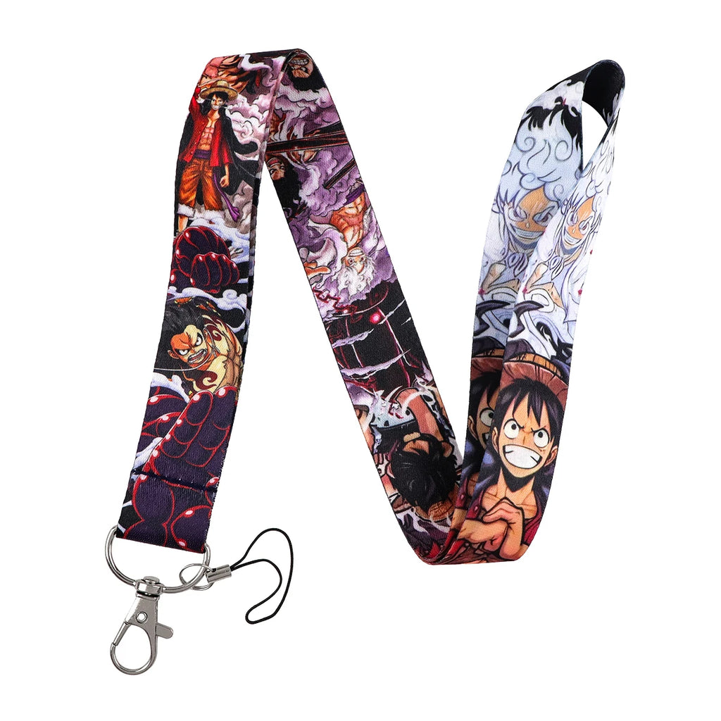 Zoro Lanyard Anime Pirate Card Holder Neck Strap for Key ID Card Phone Straps Badge Holder Keyrings Cosplay Accessories Gifts