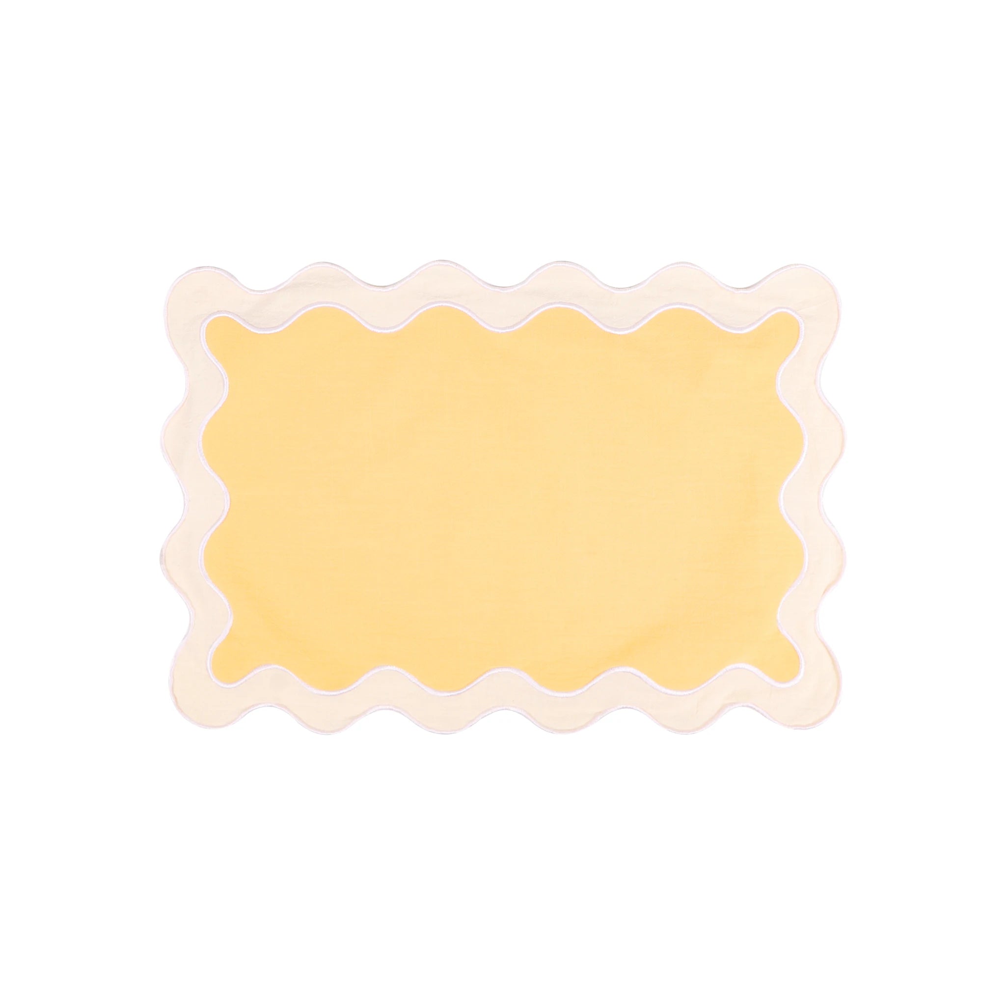 High Quality Embroidered Napkin Vintage Wavy Edge Color Blocking Design Reusable Placemats Wedding Banquet Decoration