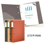 3 Hole Ring Binders File Folder Loose-leaf Binder Morandi Color Waterproof Document A4 Paper Storage