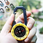 Portable Luminous Compass Carabiner Mini Survival Directional Tool for Outdoor Hiking Camping Mountaineering Survival Kids Gift
