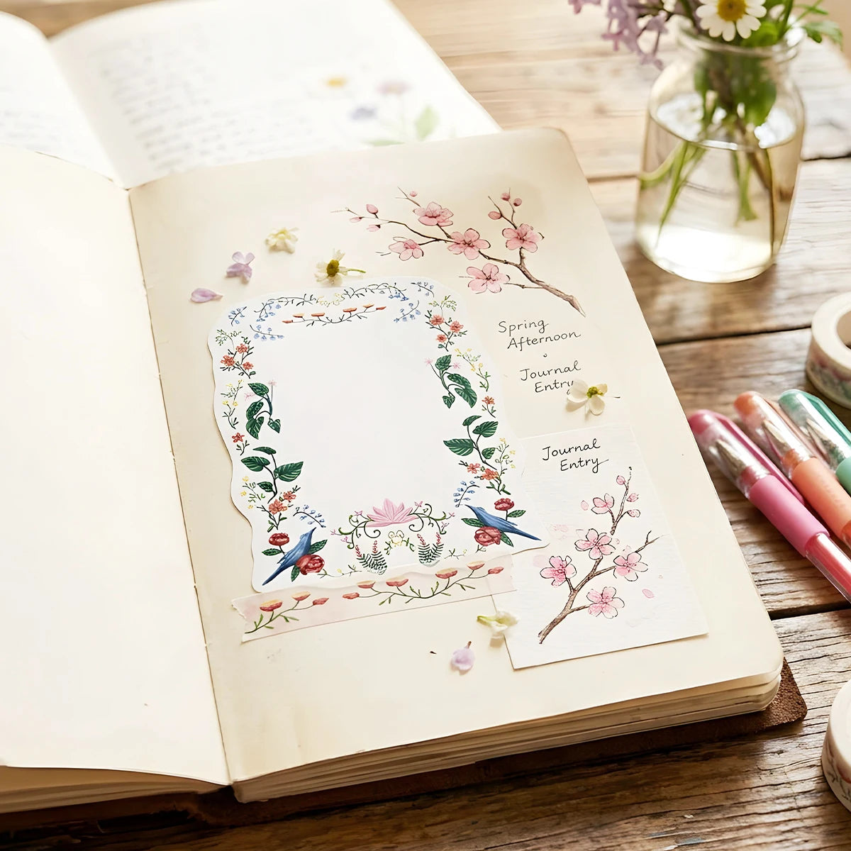 20pcs Assorted Decorative Paper Cardstock,Floral Die-Cut Shaped Border Design,For Scrapbook,Card Making,Studio Painting Supplies