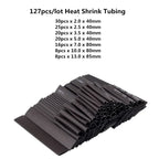 127/328/580/800Pcs Heat Shrink Wrapped Shrinking Insulation Sleeving Thermal Casing Car Electrical Cable Shrink Tube Tube Kit