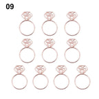 50/20pcs Love Diamond Crown Envelope Stationery Photo Tickets Office Supplies Metal Book Paper Clip Paperclips Mini Binder Clips