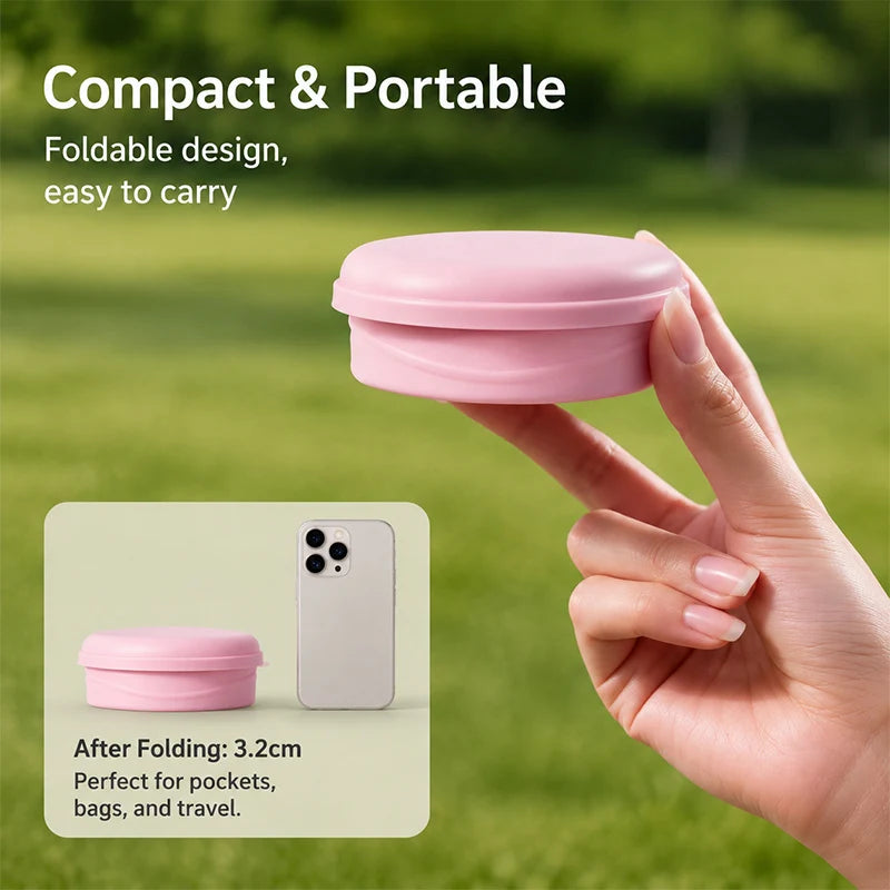 Collapsible Silicone Water Cup – Portable, Leak-Proof & BPA-Free for Travel, Hiking, Camping, Gym, Office