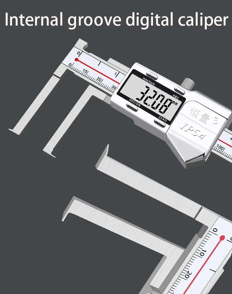 5-150mm Inner Groove Electronic Caliper Inner Diameter Outer Groove Inner Hole Measurement Tool Inner Hole Vernier Caliper