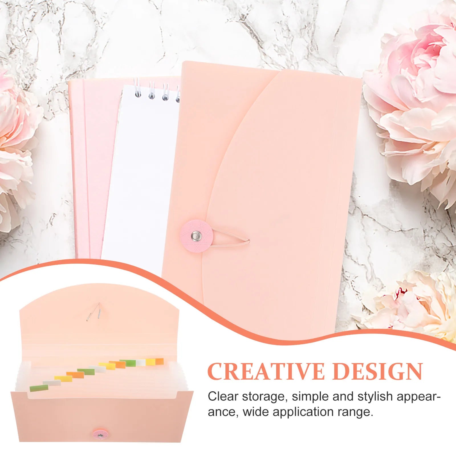 B6 Accordion Receipts Folder Portable Bills Organizer Coupon Holder File Organizer for Office School Home Use Sturdy Plastic