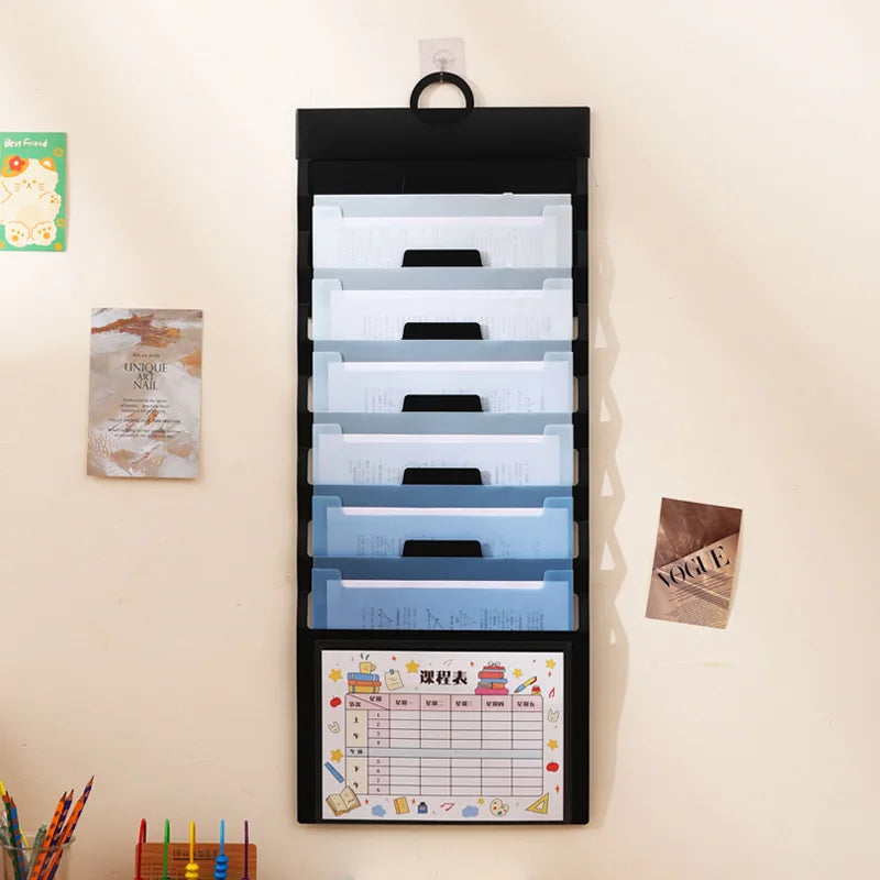 Wall Hanging Expanding File Folder Multi Pockets Document Organizer A4 Paper Storage Bag Portable School Office Paper Sorter