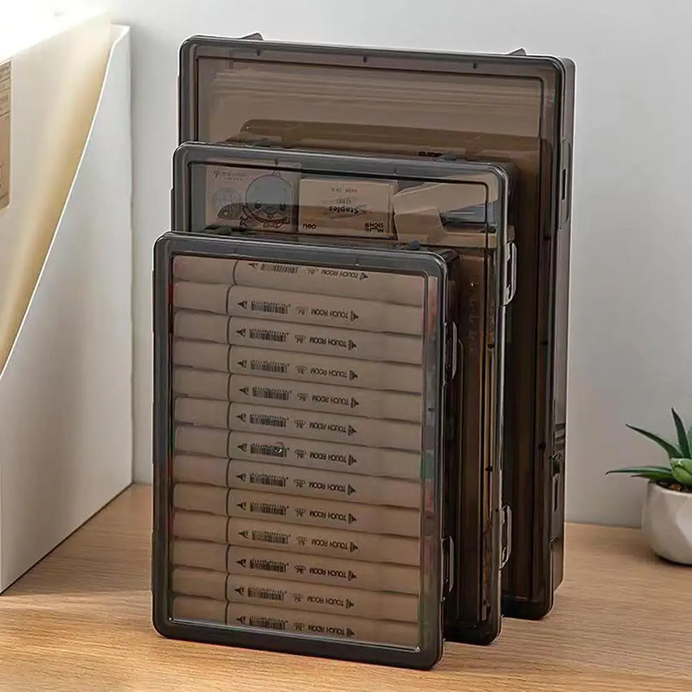1Pc Document Organizer Box Household Certificate File A4 Box Important Information Registration Book Dust Proof Storage Case