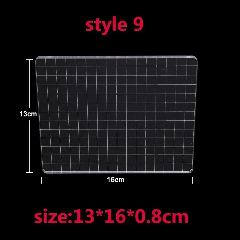 9 Sizes Clear Acrylic Stamp Block for DIY Crafts Card Making Decorations Scrapbooking Handmakes Use with Acrylic Stamps Tools
