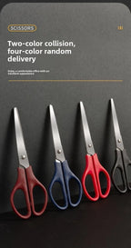 SK5 Alloy Steel Round Head Safety Scissors Ergonomic Multi Color Handle Durable Smooth Home Office School Craft DIY