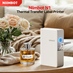 Niimbot N1/B18 Thermal Transfer Label Printer Label Maker with Black Ribbon Paper Tag Sticker for Home Office Jewelry Garden