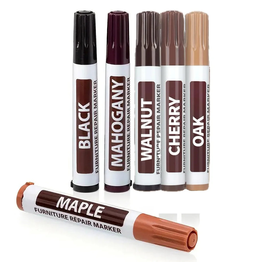 Set of 6 Furniture Repair Pens with Woodworking Markers | Furniture market | Parquet fix | Wood repair