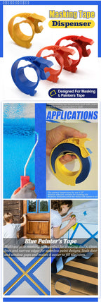 Painter Masking Tape Applicator Dispenser Machine Adhesive Tape with Tape Cutting Tool for Repair and Beautify Crack in Tile