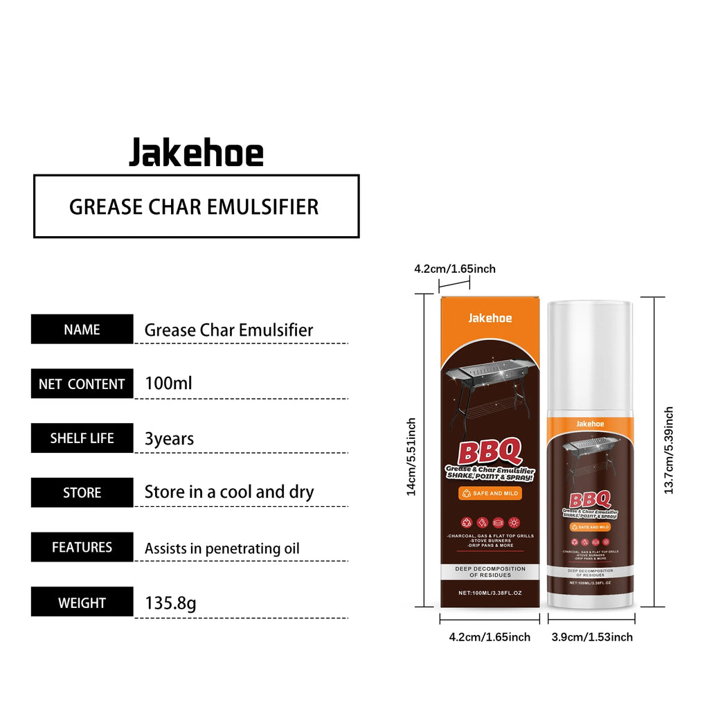 BBQ Grill Cleaner Spray Grease & Char Remover Spray for Grill Oven Pan Heavy Duty Degreaser for Outdoor & Kitchen Cleaning
