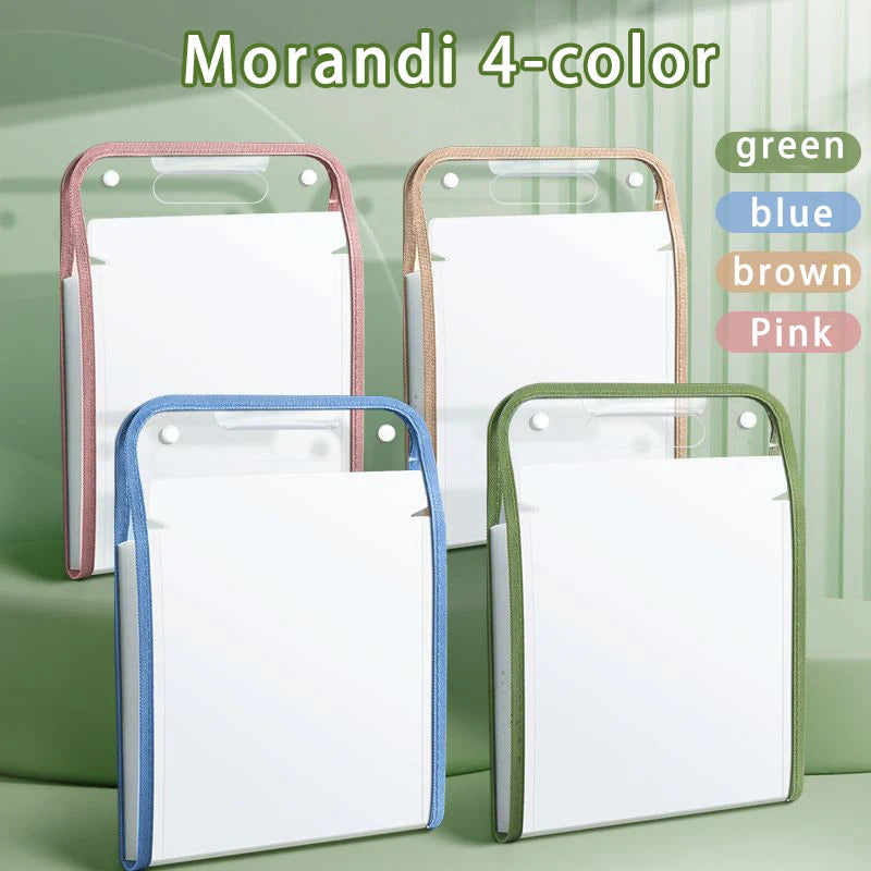 1PC A4 Size Portable Vertical Organizer Bag - 13-Pocket Accordion Folders Plastic Expanding File for Student Test Paper