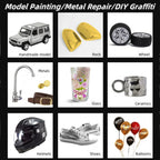 Metallic Markers Colouring Pens for Mech Painting Golden Paint Marker Pen Silvery Reflective Paint Model Marker Pen