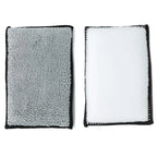 2-10Pcs Soft Double Side Microfiber Scrubbing Sponge Car Leather Cleaning Microfiber Towel Wax Sponge Auto Detailing Tools