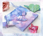 400Sheets Origami Paper Craft Folding Lucky Wish Paper Crane Craft Double Sided Folding Lucky Wish Paper DIY Color Scrapbooking