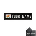1PC 10cmX2.5cm Custom Name Flag Patch Stripes Badge Iron On Or Hook Loop Armband Germany Luxembourg Armenia Serbia Singapore