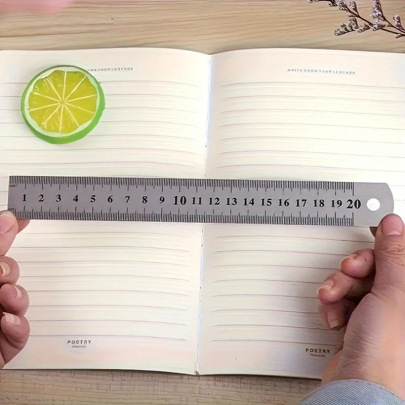 3Pcs Stainless Steel Ruler Set, Durable Accurate Measuring Tool, Anti-Slip Back, Easy-to-Read Markings, 304 Stainless Steel for